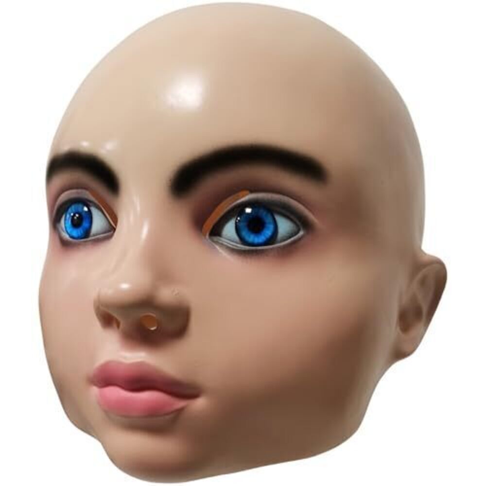 5655 Realistic Face Latex Masks,Masquerade Mask , Halloween Cosplay Costume